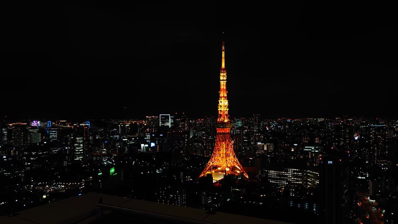 ライトアップされた東京タワー