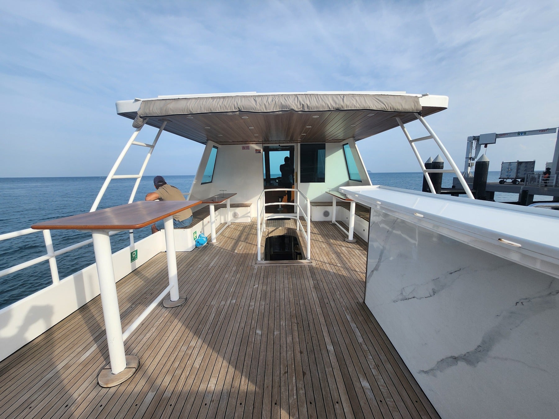 ボートのデッキ