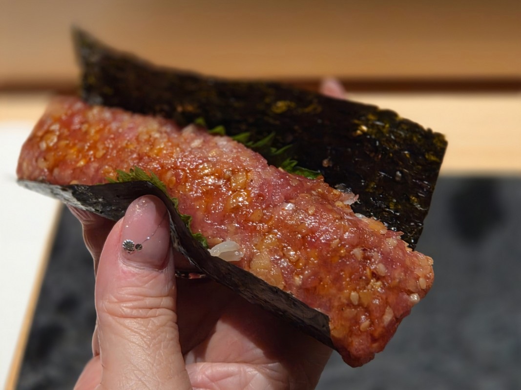 鮪とたくあんを合わせたトロたく